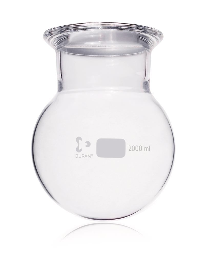 FF round bottom flask, DURAN®, DN100,, with groove, 2000 ml, 1 unit(s) - Luminix Health