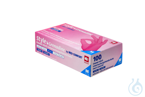 neoChoice Nitril Einmalhandschuhe Granatapfel (Grenadine), Gr. M, 100 Stück/Box