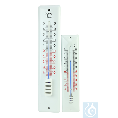 neoLab® Enamel outdoor thermometer white 300 x 62 mm - Luminix Health