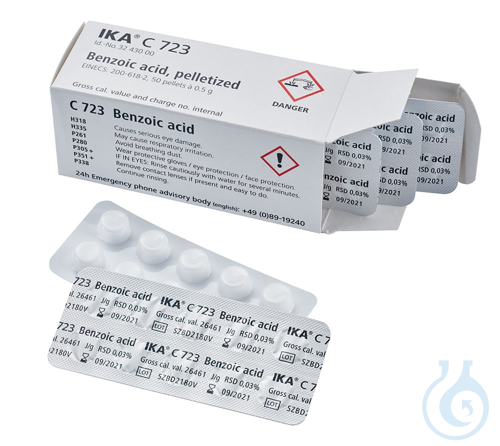 C 723, Benzoic acid, blister package