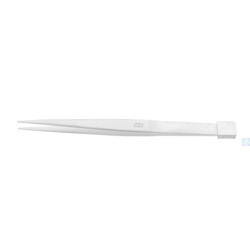 Solid ceramic tweezers, 125mm, serrated, blunt - Luminix Health