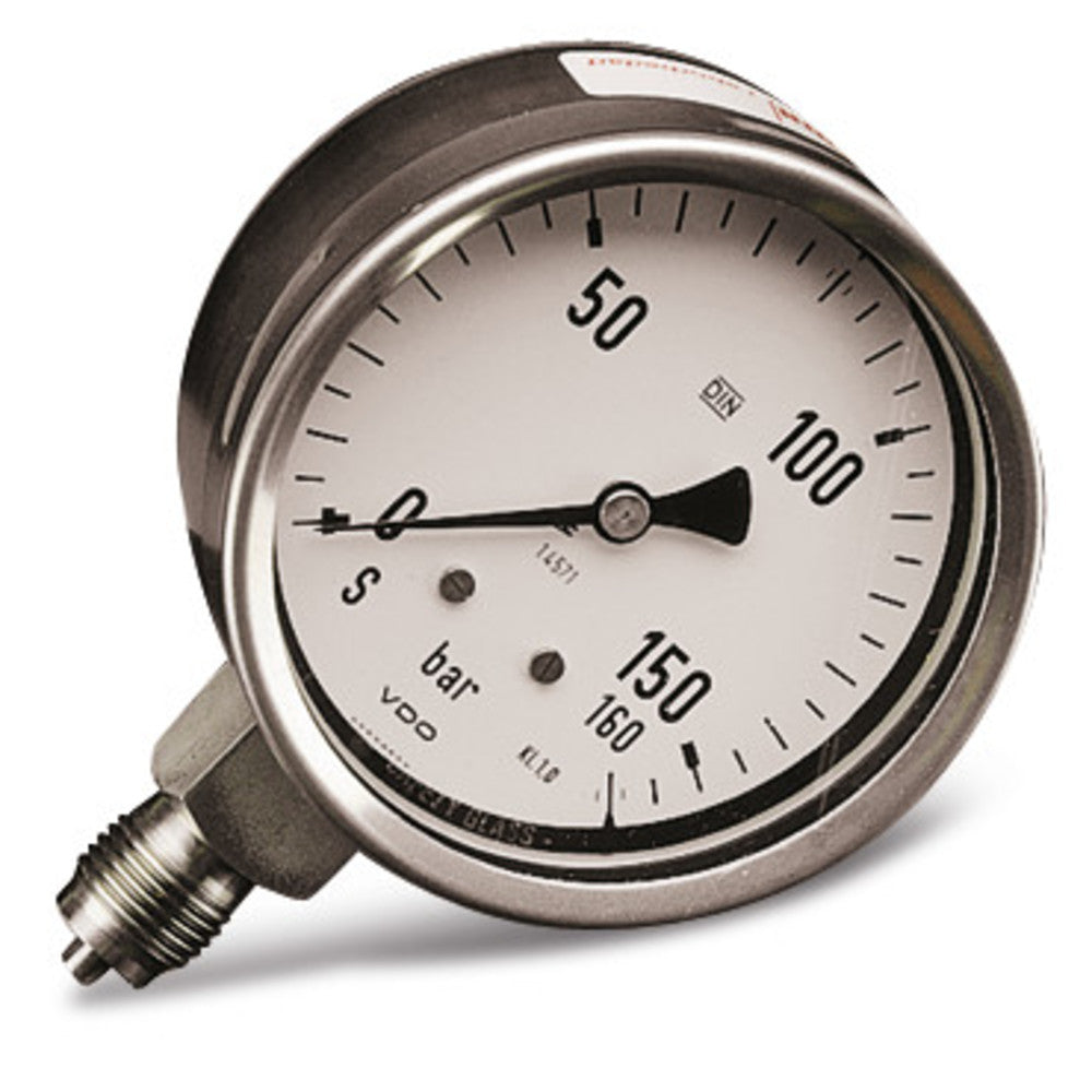 Pressure gauge, stainless steel, range 0 - 160 bar, 1 unit(s) - Luminix Health