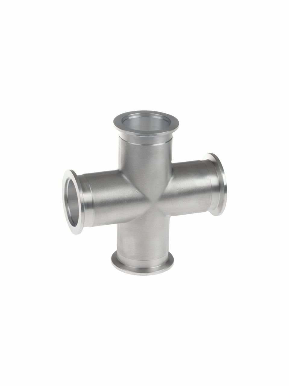 Cross piece, stainless steel, KF DN 16/16/16/16