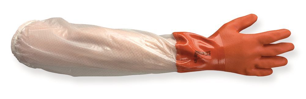 SHOWA 640 chemical protection gloves, L 600 mm, orange, size L, 1 pair - Luminix Health