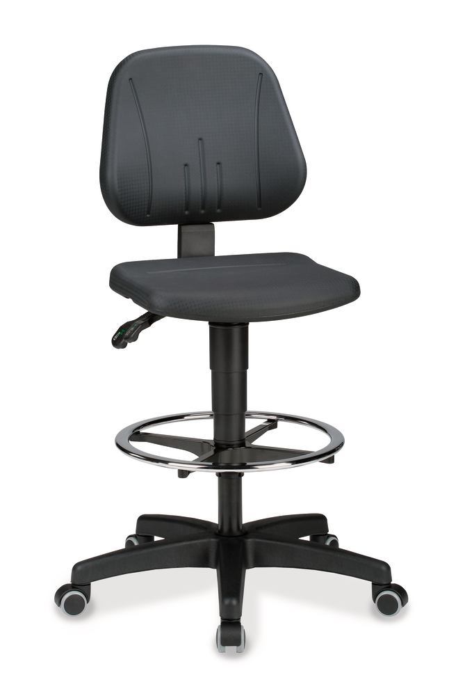 Basic office chair, PU, seat height 620-890 mm, foot ring, 1 unit(s) - Luminix Health