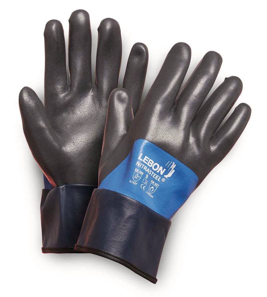 NITRASTEEL cut-resistant gloves, with steel fibre/nitrile coating, size 8 - Luminix Health