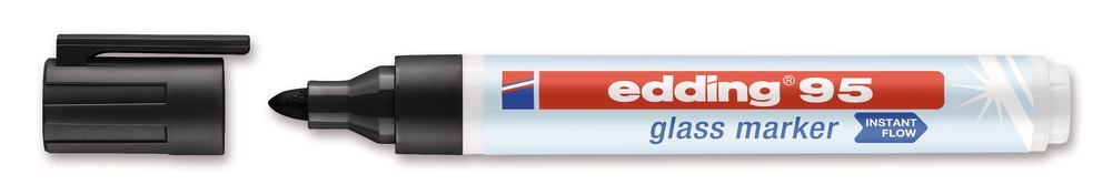 edding 95 glass markers, Black, 1.5-3 mm, 10 unit(s) - Luminix Health