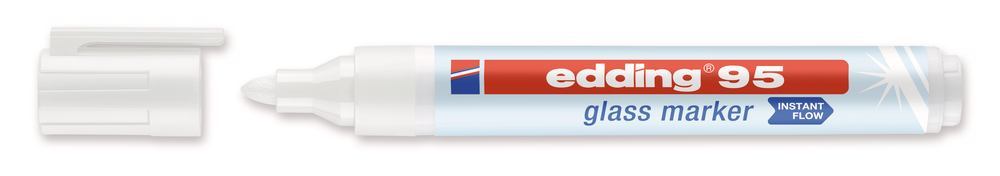 edding 95 glass markers, White, 1.5-3 mm, 10 unit(s) - Luminix Health