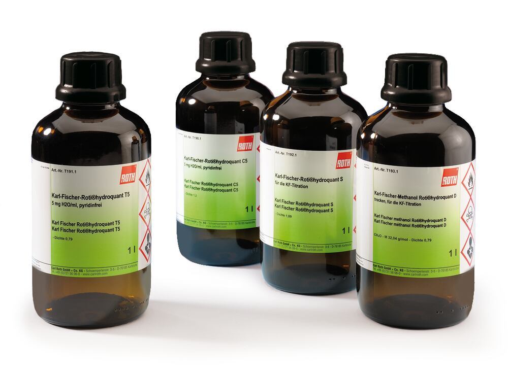 KF ROTI®Hydroquant Fat Solver MH for KF-titration, 1 l, glass