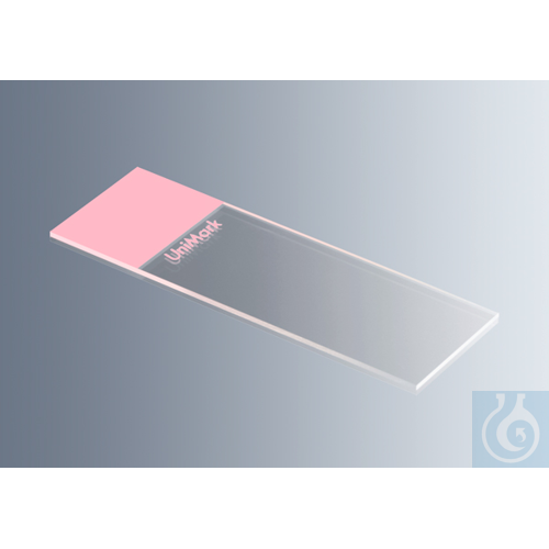 Microscope slides UniMark® pink, ground edges