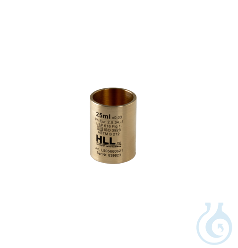 Measuring beaker 25 ml made of brass according to ASTM B212-17 - Luminix Health