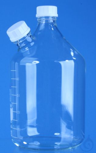 Media bottle, 2000ml with 2* GL 45 thread connection