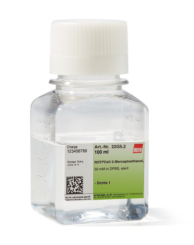 ROTICell 2-Mercaptoethanol, 20 mM in DPBS, sterile, 20 ml