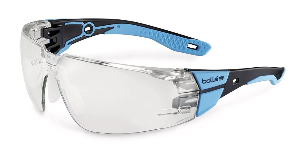 RUSH+ 2.0 veiligheidsbril, helder glas, UV, blauw/zwart montuur, Bollé, art. 239M.1
