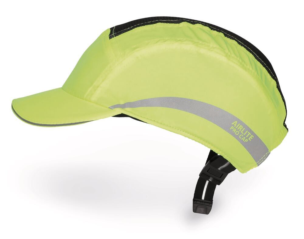 X! 9500 Pro-Cap stootpet, lange klep, fluorescerend geel, maat 54–64 cm, Fitzner, art. 23MU.1