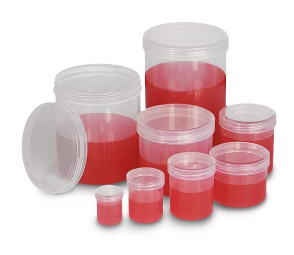 Tubs with screw-on lids, PP, transparent, 25 ml