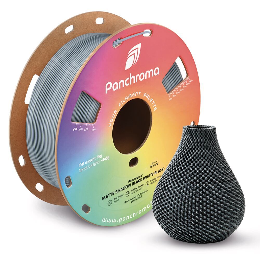 Panchroma PLA Dual Matte Shadow Black, 1,75 mm, 1 kg