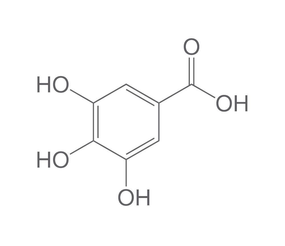 Gallic acid, min. 98 %, p.a., ACS, anhydrous, 100 g, glass - Luminix Health