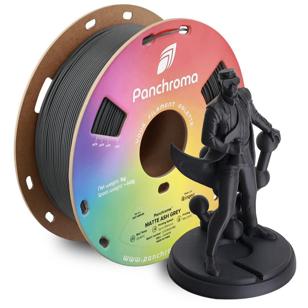 Panchroma PLA Matte Ash Grey, 1,75 mm, 1 kg