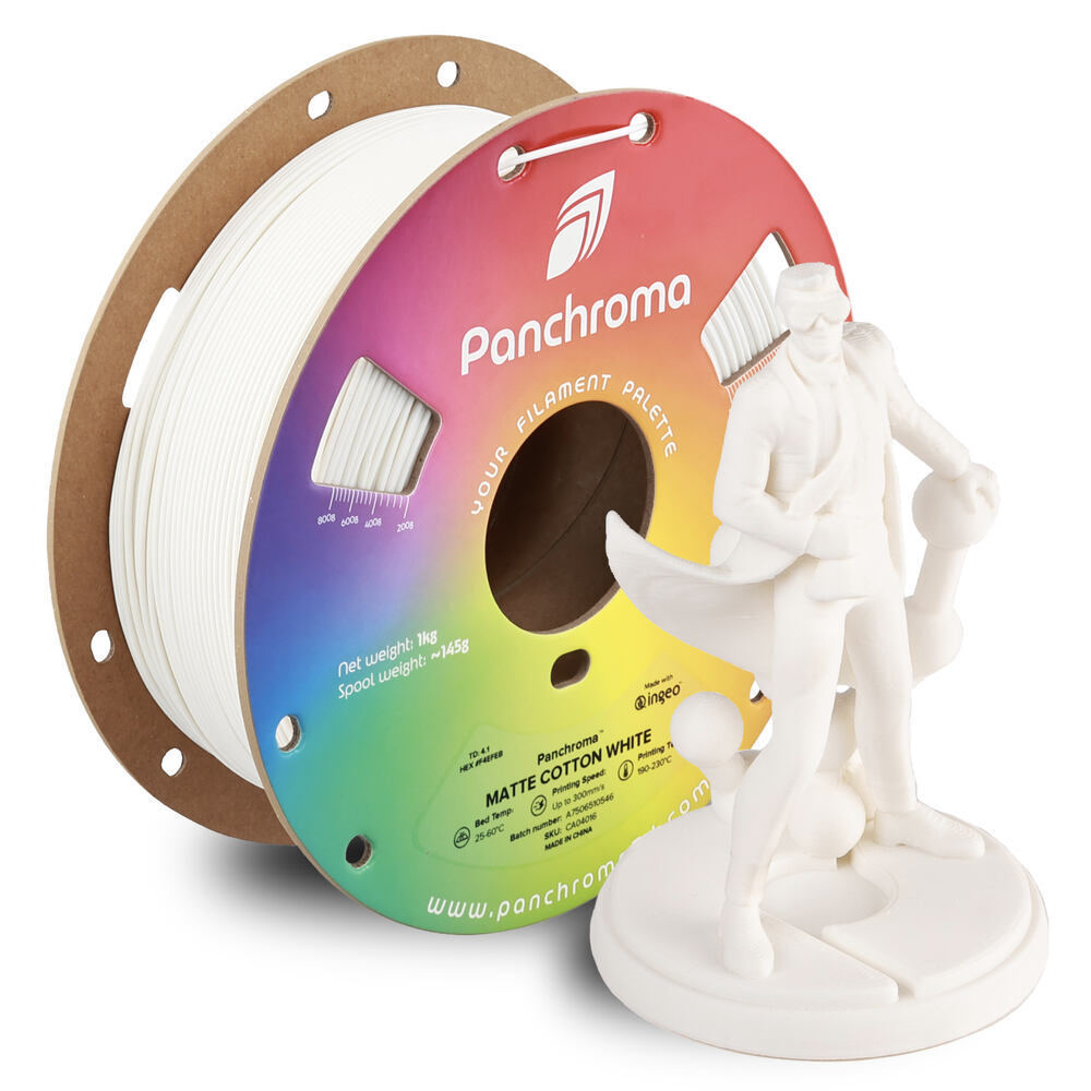 Panchroma PLA Matte Cotton White, 1,75 mm, 1 kg