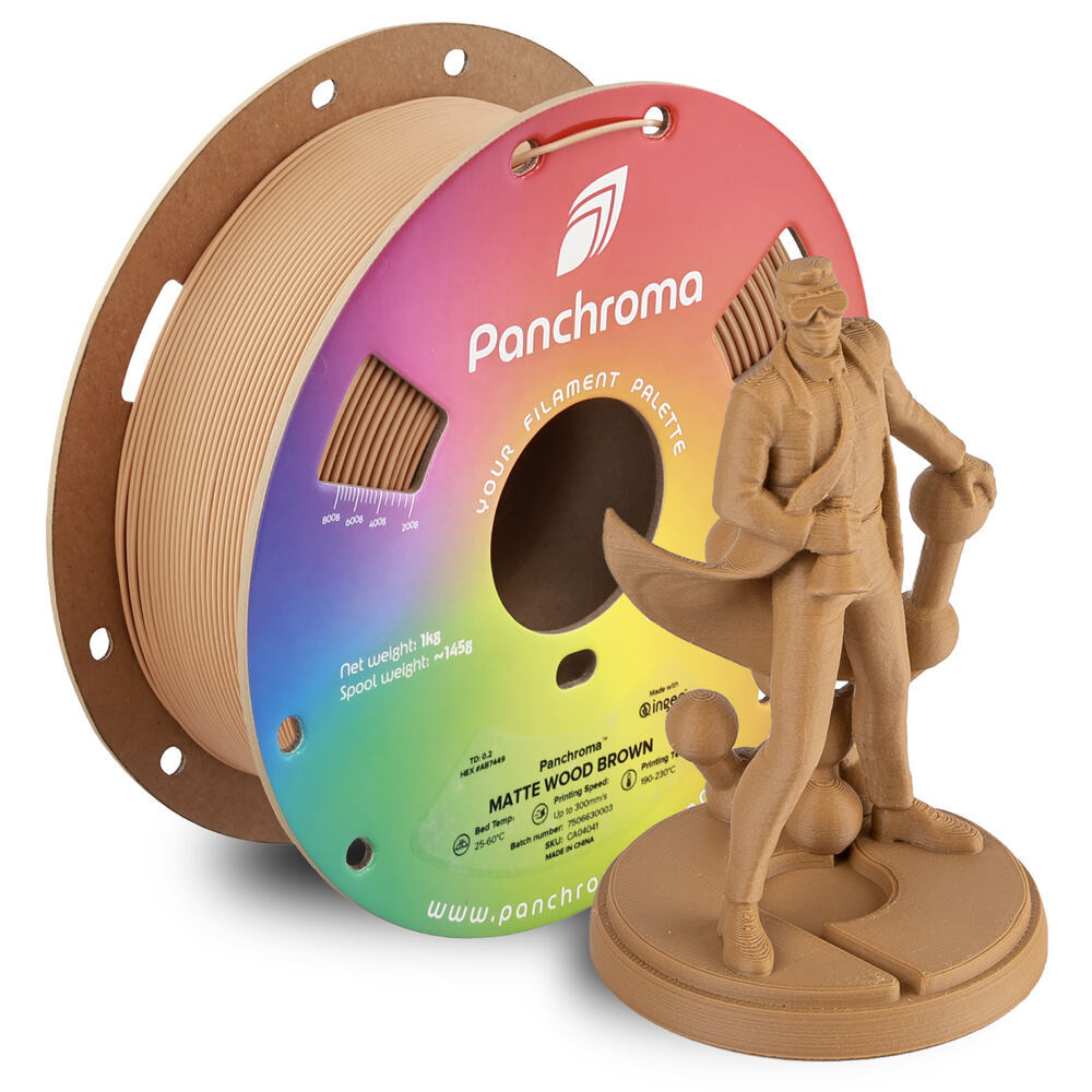 Panchroma PLA Matte Wood Brown, 1,75 mm, 1 kg