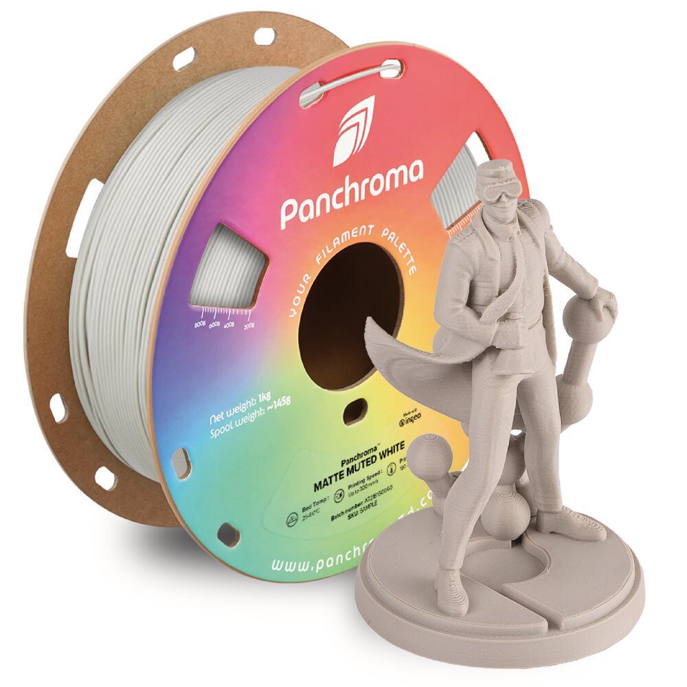 Panchroma PLA Matte Muted White, 1,75 mm, 1 kg