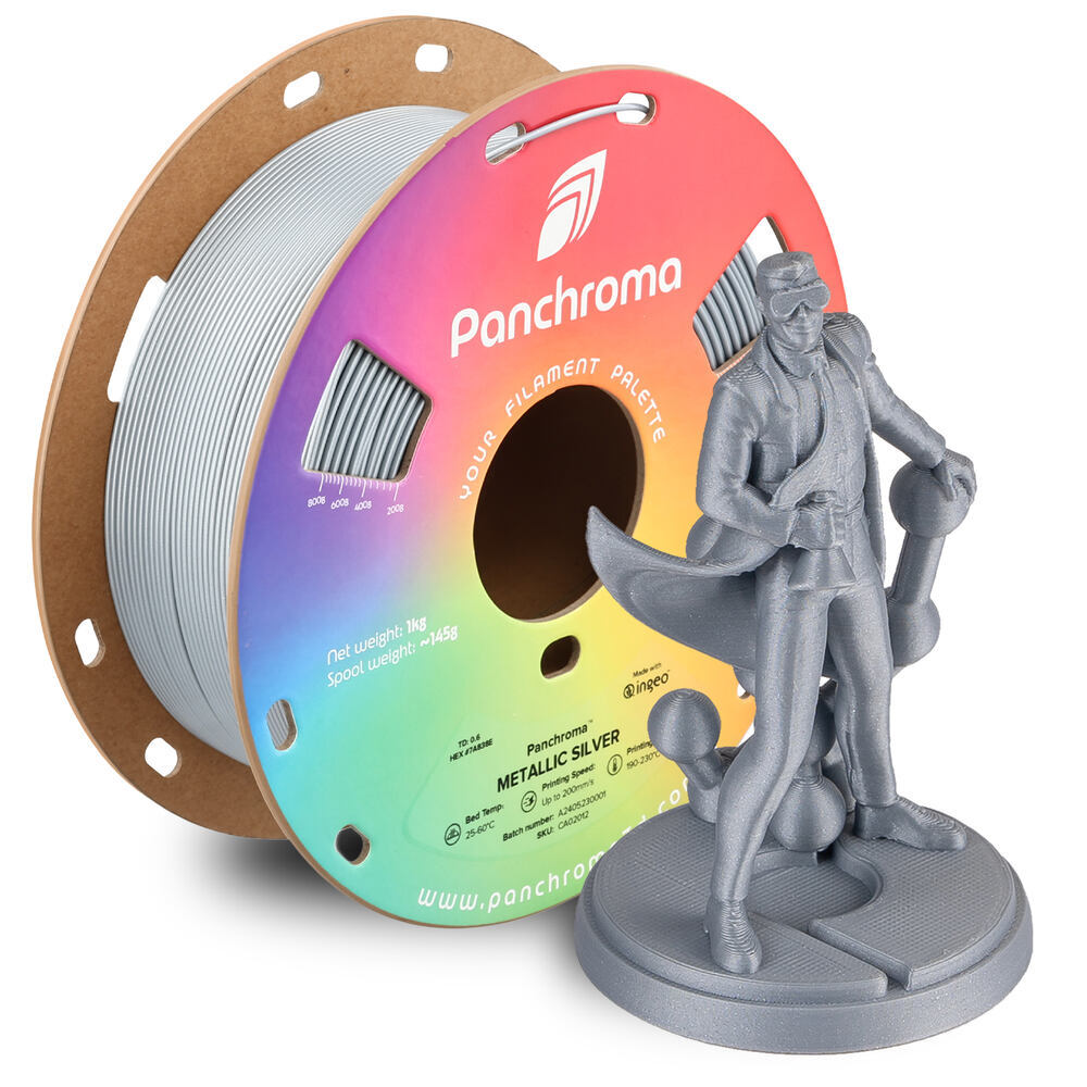 Panchroma PLA Metallic Silver, 1,75 mm, 1 kg