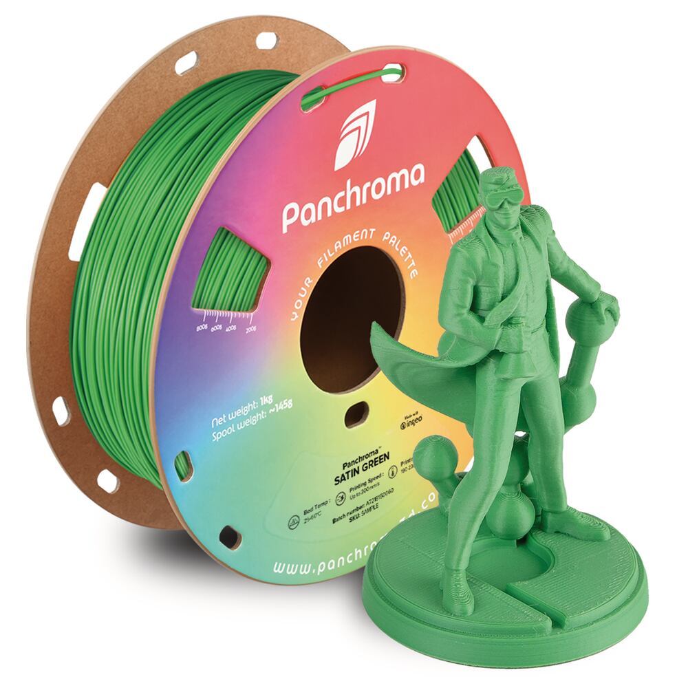 Panchroma PLA Satin Green, 1,75 mm, 1 kg