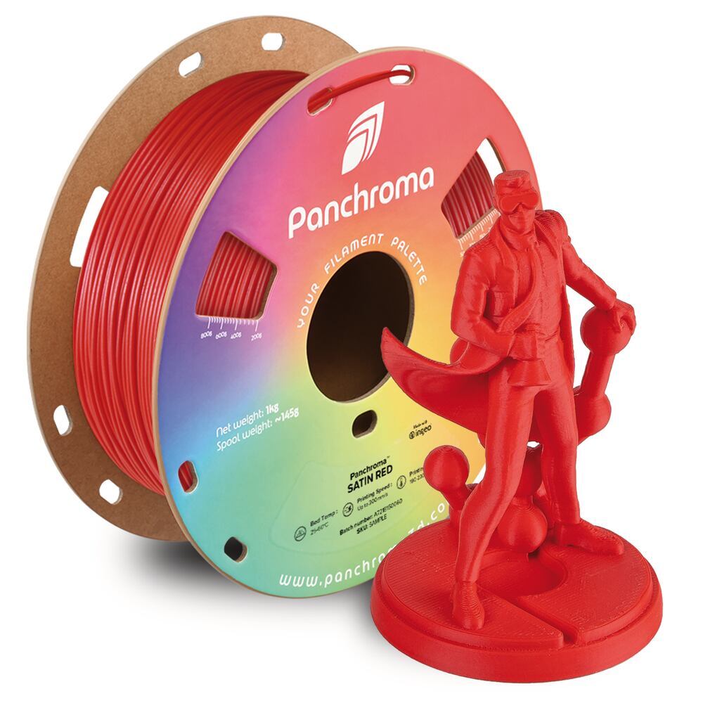 Panchroma PLA Satin Red, 1,75 mm, 1 kg