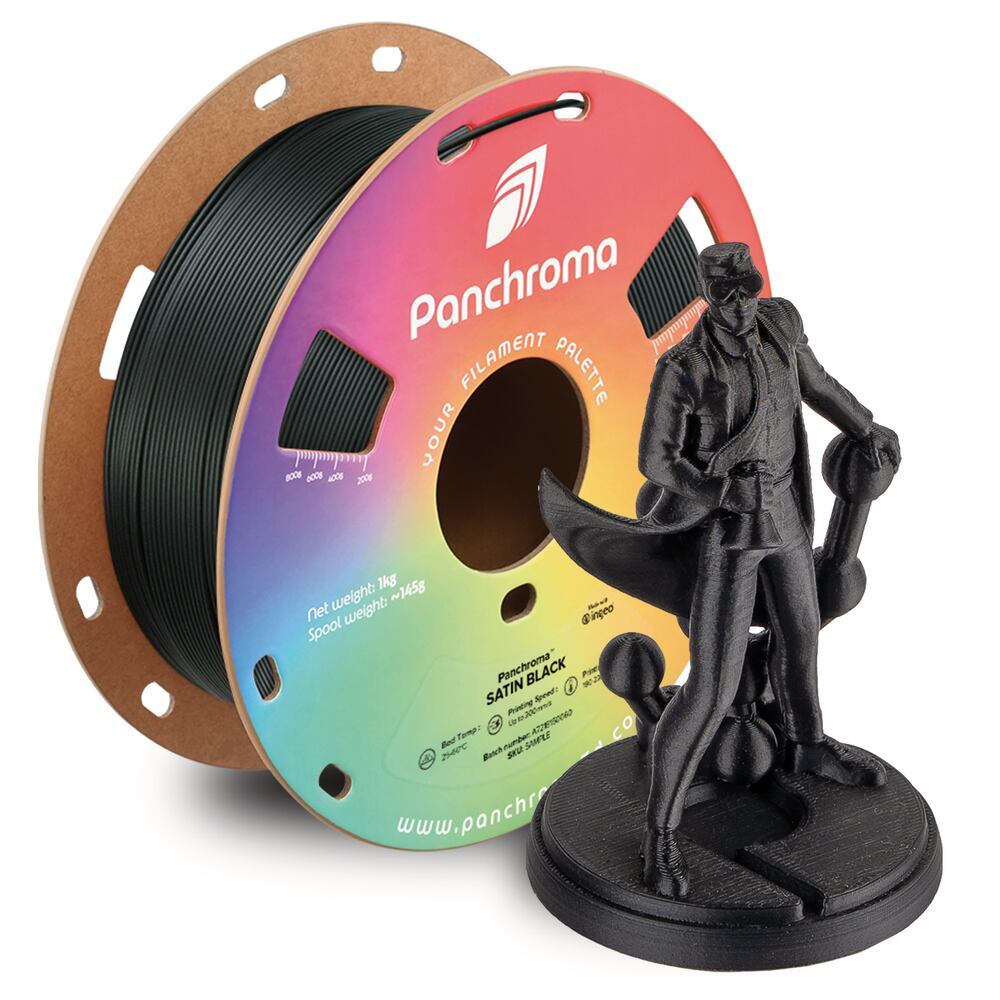 Panchroma PLA Satin Black, 1,75 mm, 1 kg