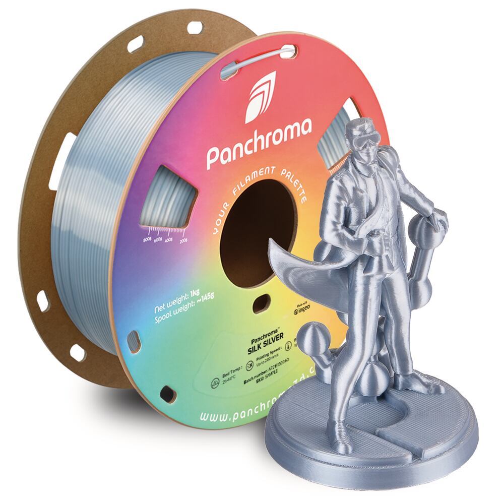 Panchroma PLA Silk Silver, 1,75 mm, 1 kg
