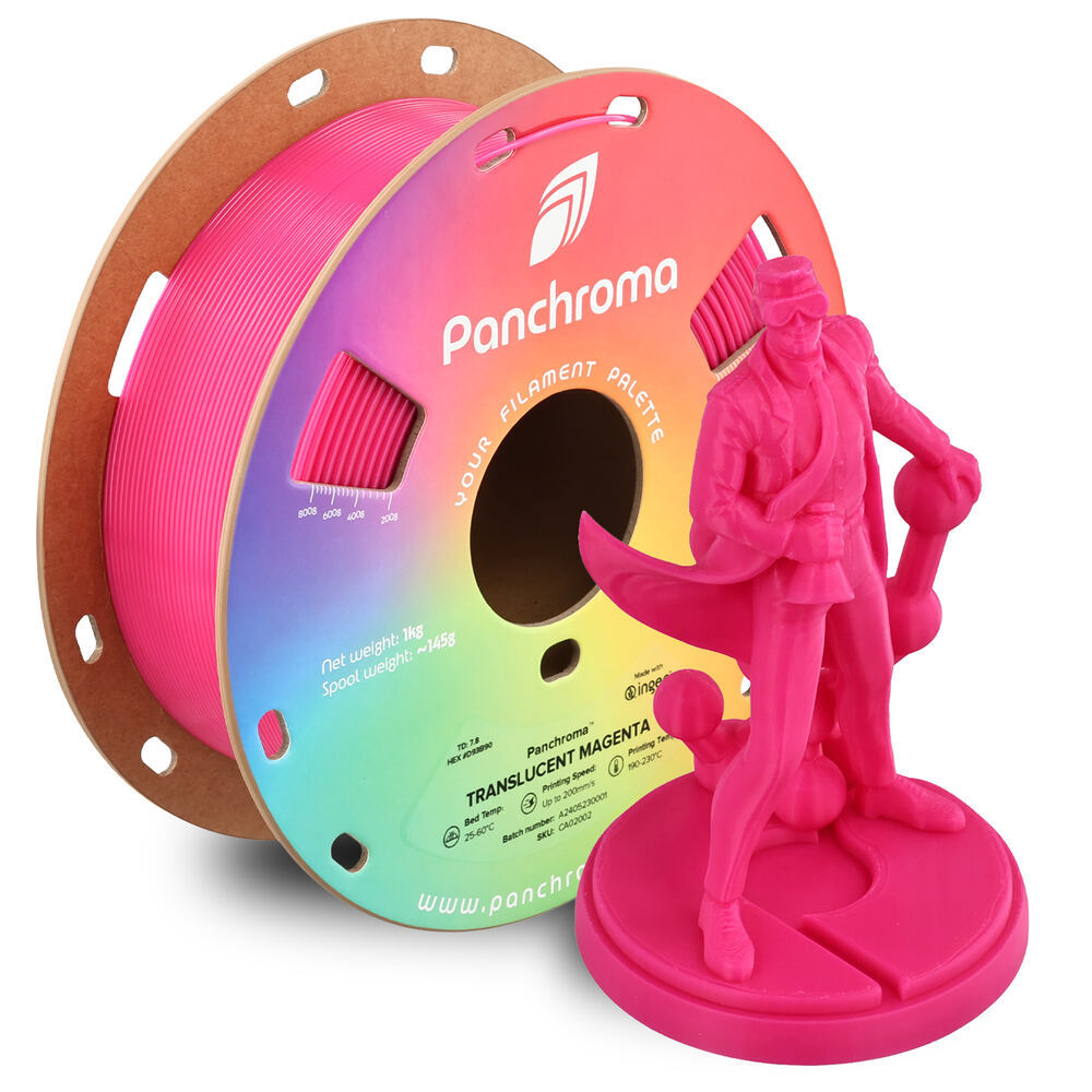 Panchroma PLA Translucent Magenta, 1,75 mm, 1 kg