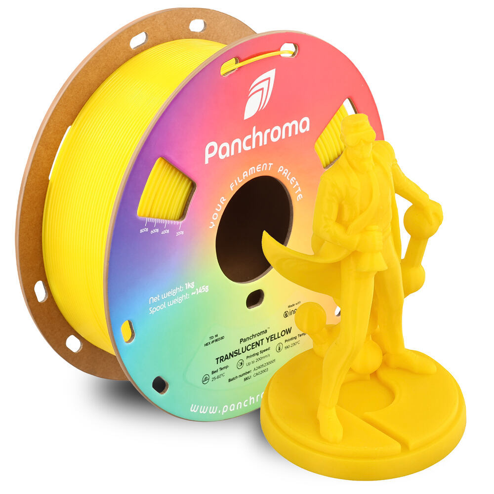 Panchroma PLA Translucent Yellow, 1,75 mm, 1 kg