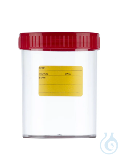 Multi Purpose Beakers, PS, 200 ml, screw-cap, sterilized, with label