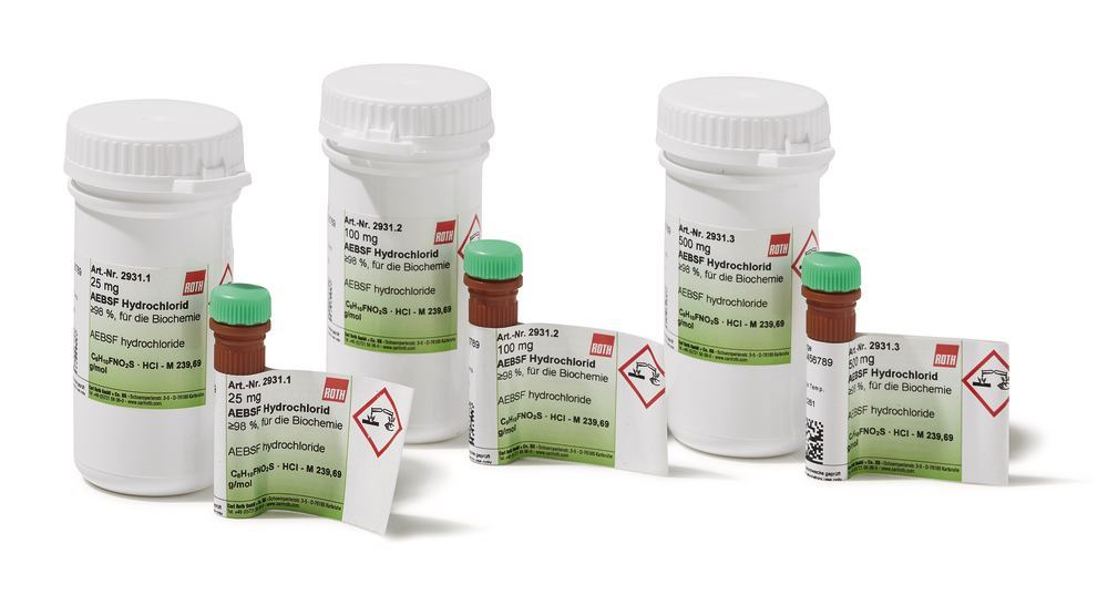 AEBSF hydrochloride, min. 97 %, for biochemistry, 25 mg, plastic - Luminix Health