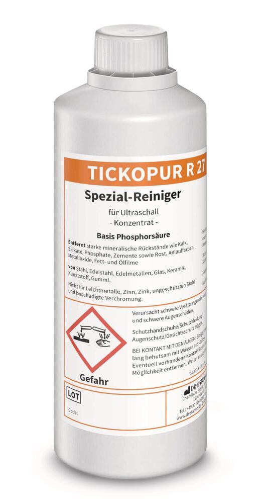 TICKOPUR R 27, ultrasonic cleaner, liquid concentrate, 1 l