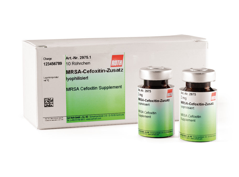 MRSA Cefoxitin Supplement, lyophilised, 10 unit(s), glass - Luminix Health