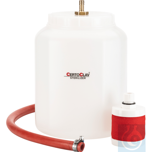 Exhaust filter, with condensation vessel and exhaust hose - Luminix Health