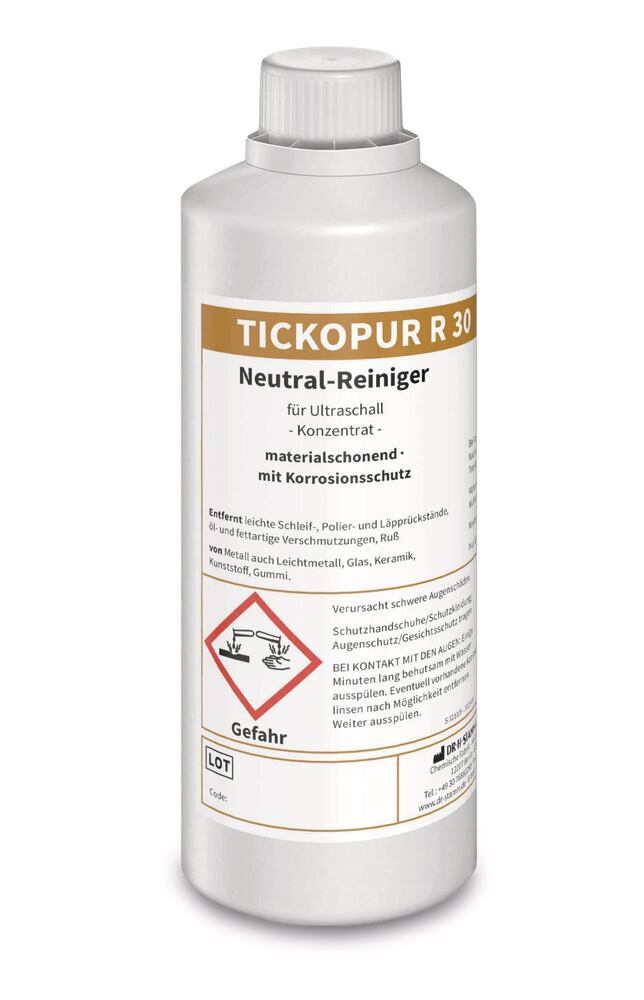 TICKOPUR R 30, ultrasonic cleaner, liquid concentrate, 1 l