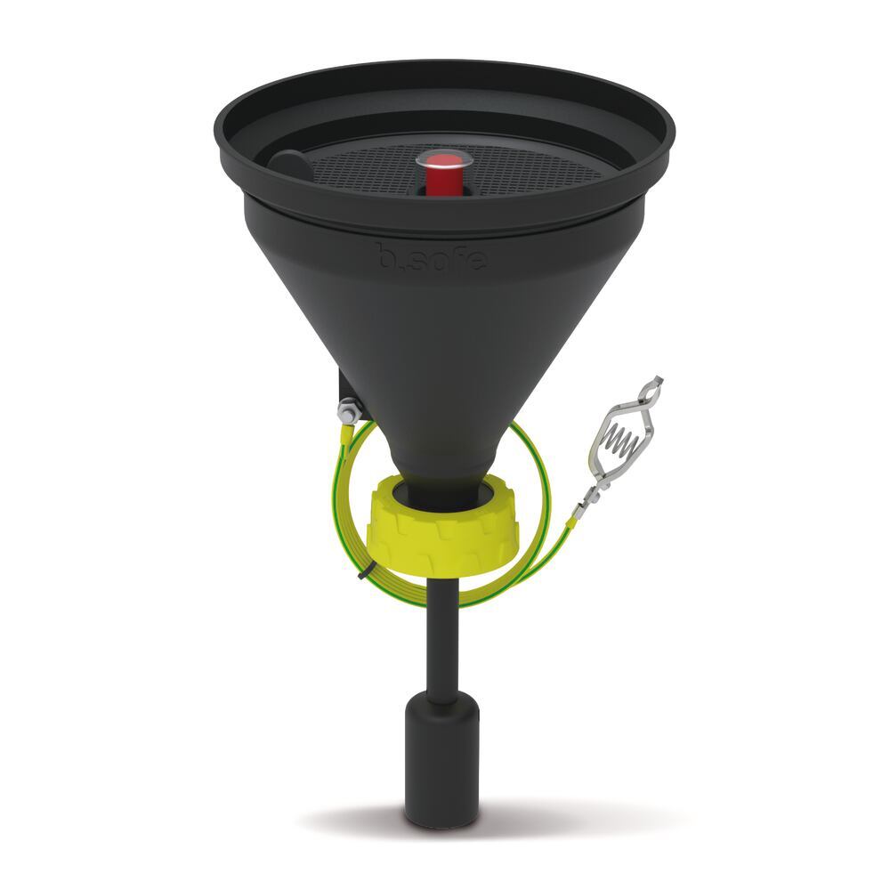 b.safe 180 PE-EX safety funnel with fill level indicator, S60, straight