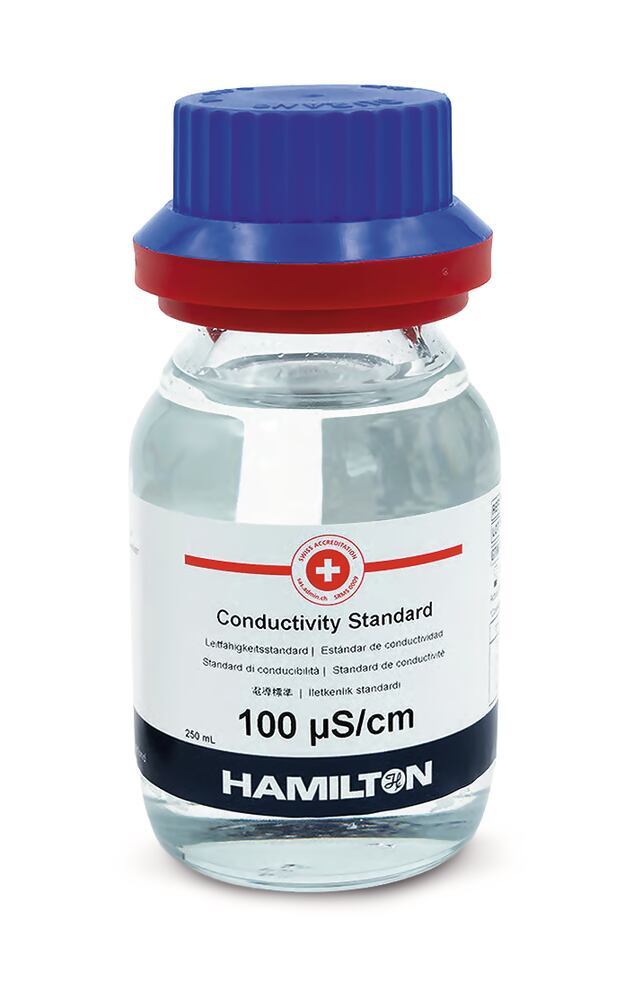Conductivity Standard Hamilton 100 µS/cm (25 °C), glycerine-based, 250 ml