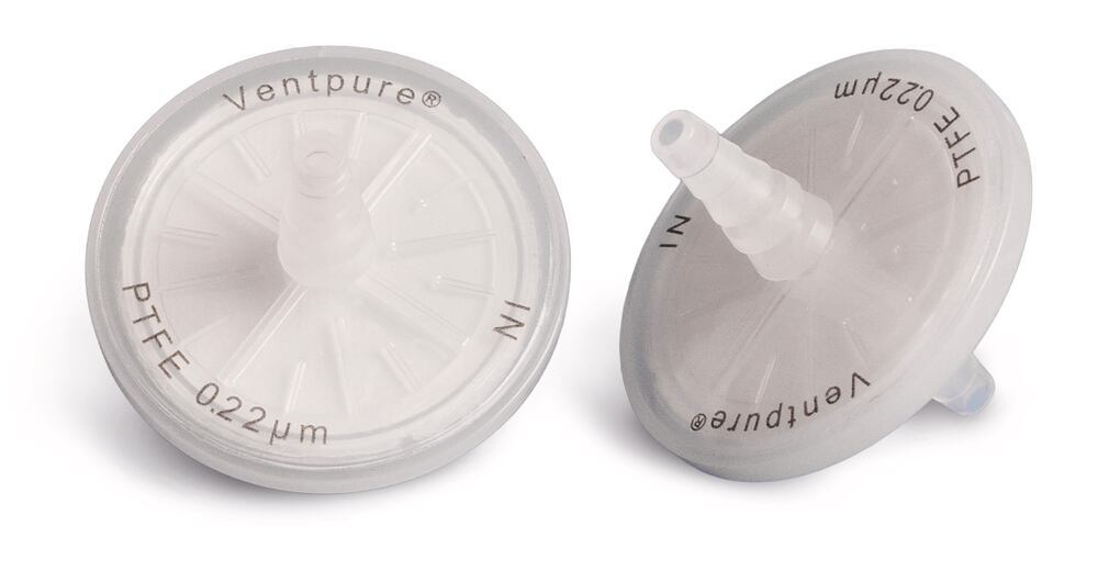 Venting filter PTFE, hydrophobic, 0,22 µm, 37 mm, non-sterile, hose connection