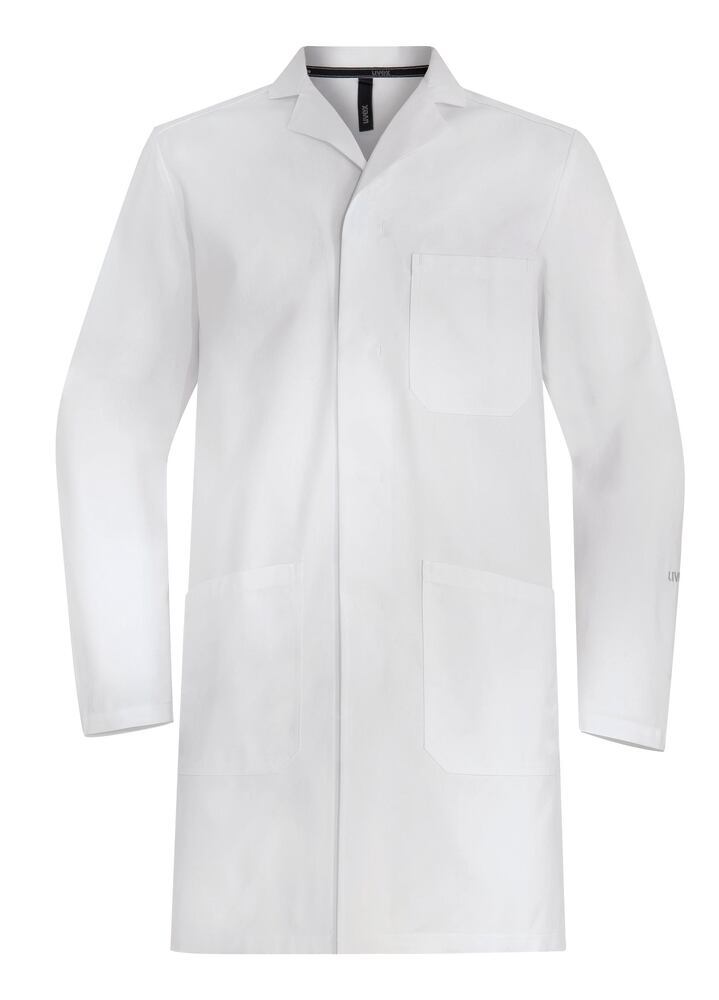 uvex suXXeed men's work coat, white, size L