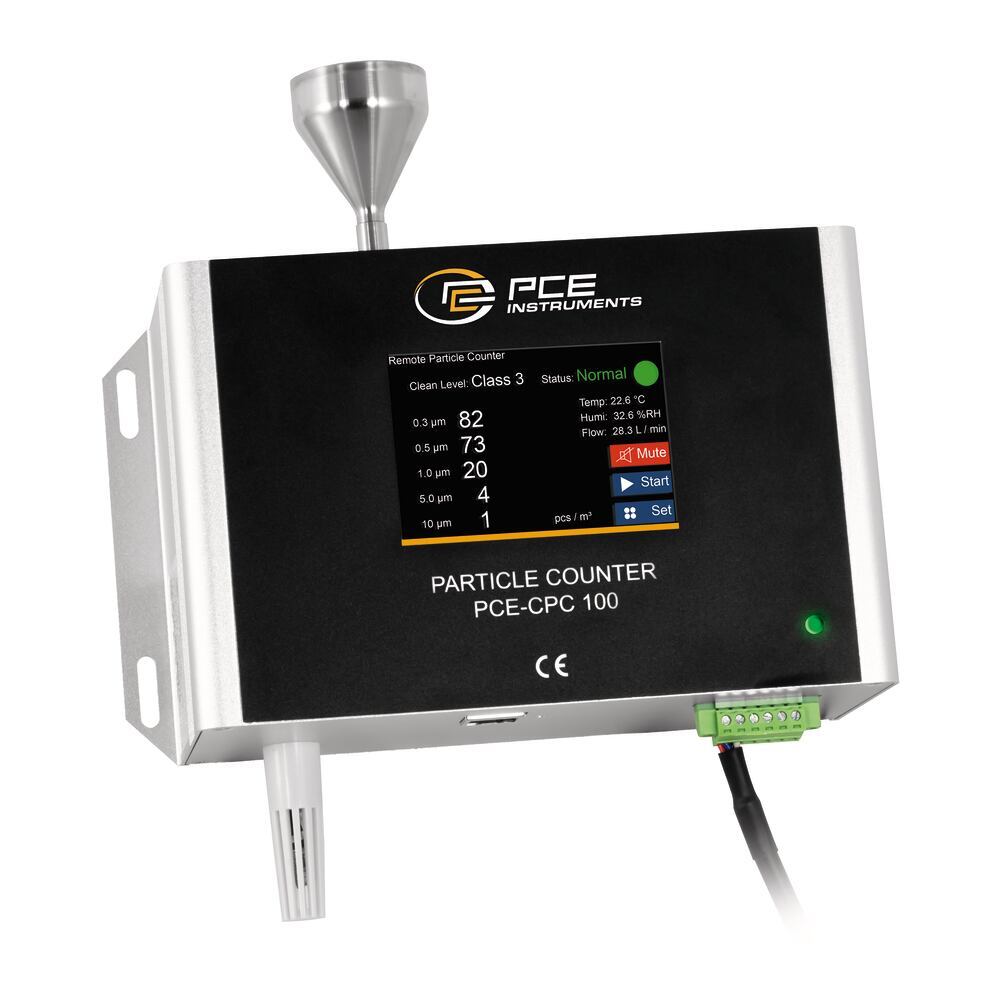 PCE-CPC 100 clean-room particle counter for permanent installation