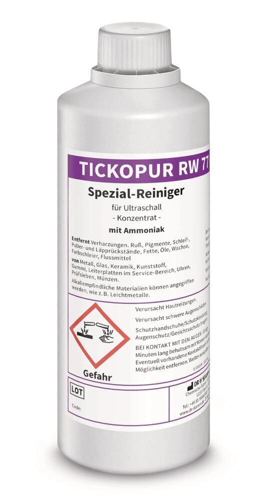 TICKOPUR RW 77 ultrasonic cleaner, liquid concentrate, 1 l