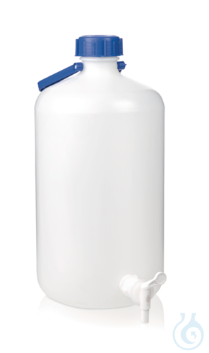 Aspirator bottle, PE-HD, narrow neck, 10 l, with stopcock - Luminix Health