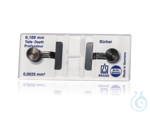 Count. chamber BLAUBRAND Bürker-Türk, with spring clips, double ruling