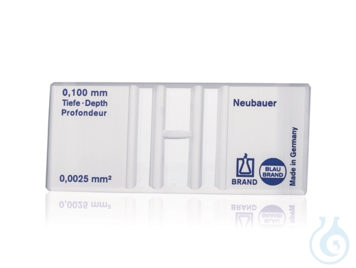 Counting chamber BLAUBRAND Neubauer, without spring clips, double ruling