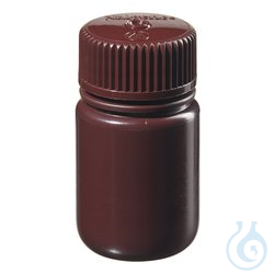 Nalgene™ Wide-Mouth Amber HDPE Economy Bottles with Closure