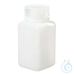 Nalgene™ Square Wide-Mouth HDPE Bottles with Closure, 175mL - Luminix Health